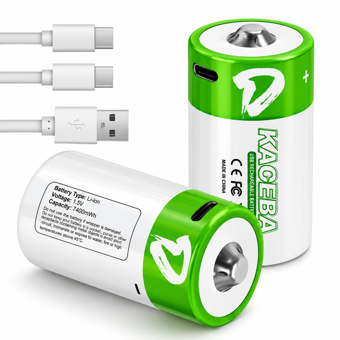 Piles Rechargeables 7400mWh – Jusqu’à 8 Ans d’Utilisation