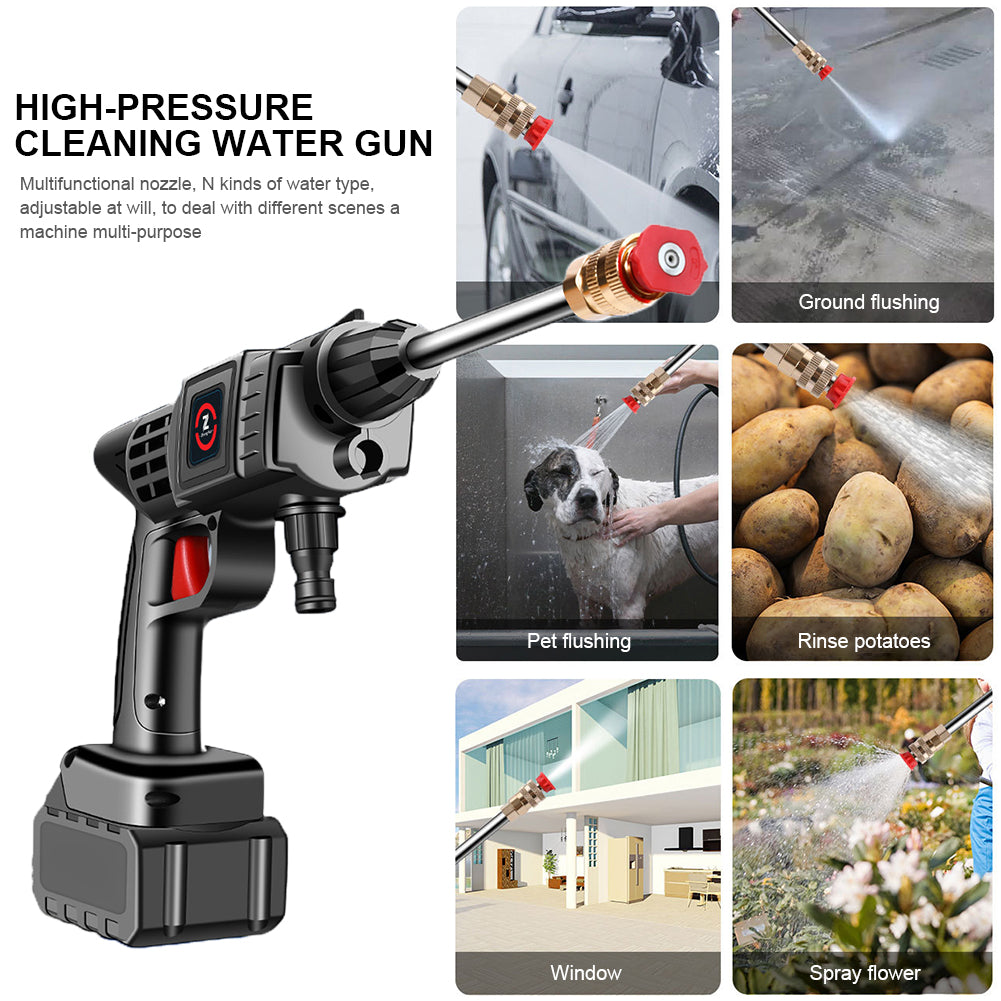 Pistolet à Eau Haute Pression Sans Fil 48V pour Lavage et Irrigation