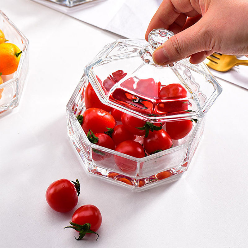 Bocal en verre multicouche vintage pour bonbons et fruits secs