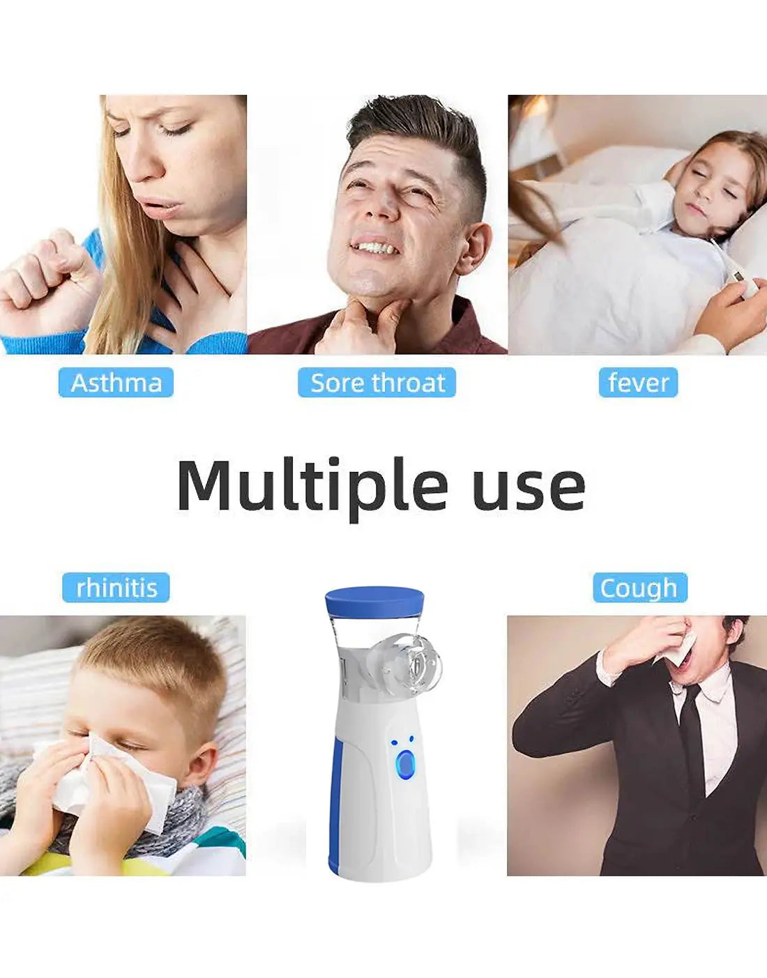 Nébuliseur à Mailles JSL-W302 avec Masques  Mini Inhalateur