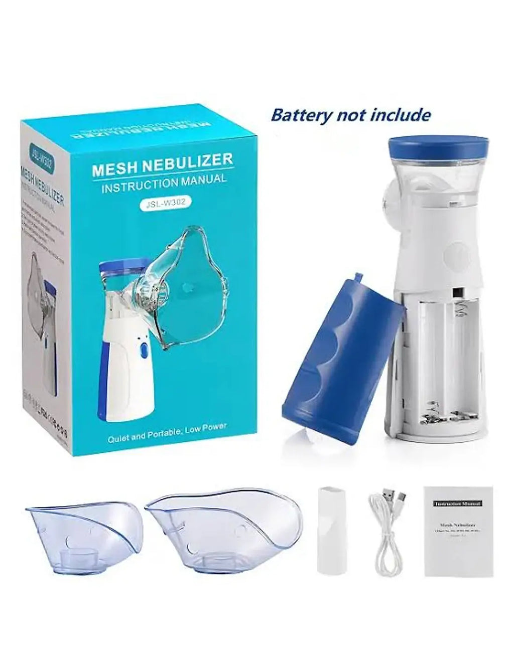 Nébuliseur à Mailles JSL-W302 avec Masques  Mini Inhalateur