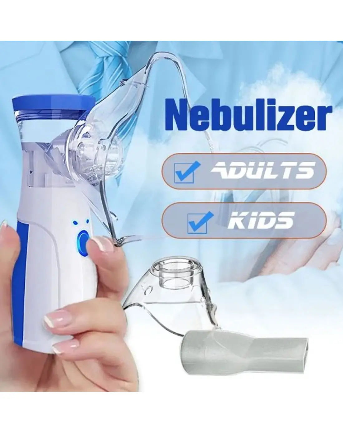 Nébuliseur à Mailles JSL-W302 avec Masques  Mini Inhalateur